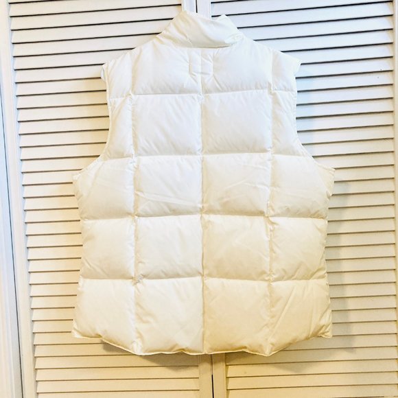 Lands End Winter White/ Down Puffer Vest - Picture 4 of 4